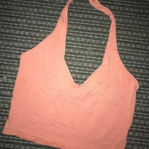 peach crop halter top